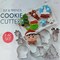 Cookie Cutters Stainless Steel Christmas Shapes by Set of 7 Pcs